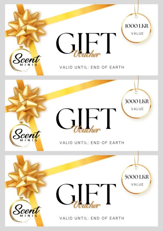 Scent Minis Gift Vouchers 1 Golden White Modern Gift Voucher Coupon