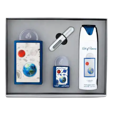 Lattafa Art Of Universe Giftset 100ML + EDP 20ML +PERFUMED BODY SPRAY 200ML